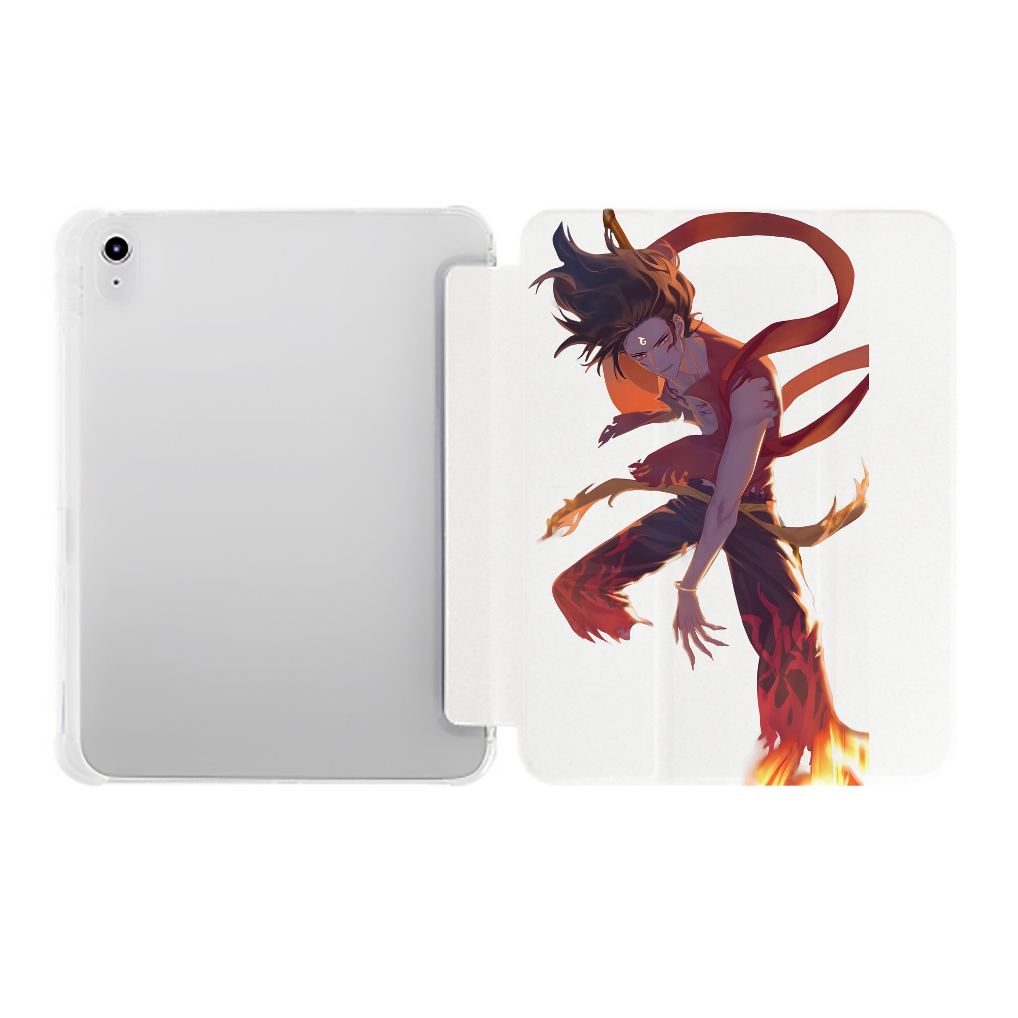 （画像用） Ne Zha 2 ナタ 魔童の大暴れ IPad ケース ペン収納付き 三つ折りスタンド PUレザー×シリコン 対応機種9.5/10.5/10.9インチ